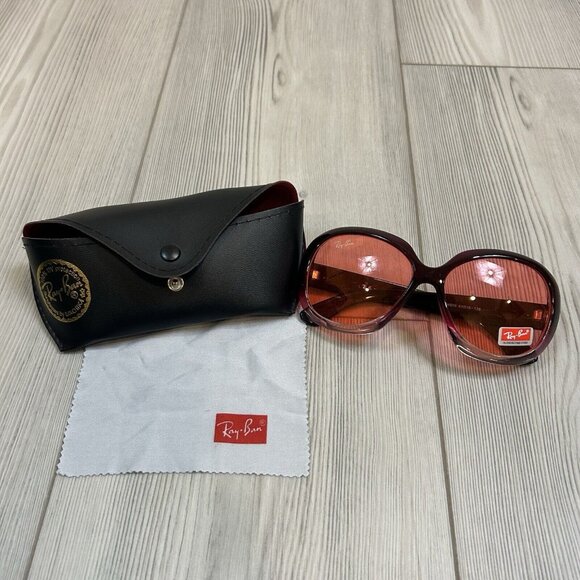 Ray-Ban Accessories - NEW Ray Bans Jackie Ohh Sunglasses With Case Rose Gradient UV